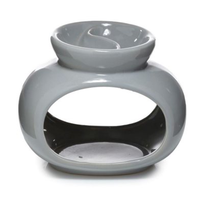 Öl- und Wachsschmelzbrenner mit Trennwand – graue ovale Form