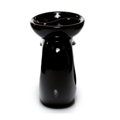 Oil and Wax Melt Burner with Divider - Heart Shaped Black