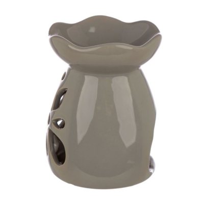 Oil Burner and Wax Melt - Gray & Pastel Flowers - Gray
