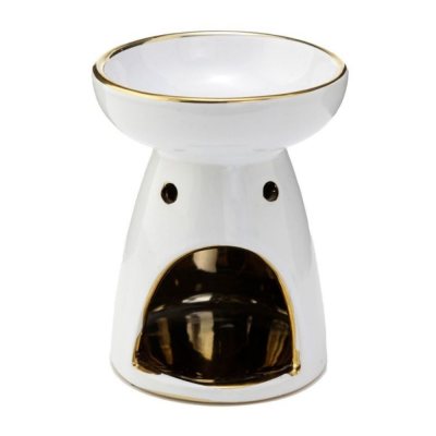 Oil and Wax Melt Burner - White Gold