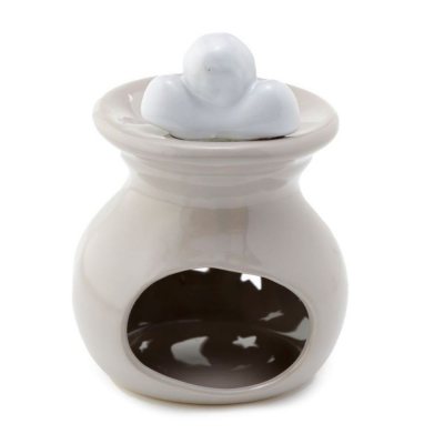 Oil Burner and Wax Melt - Moon and Stars - light brown