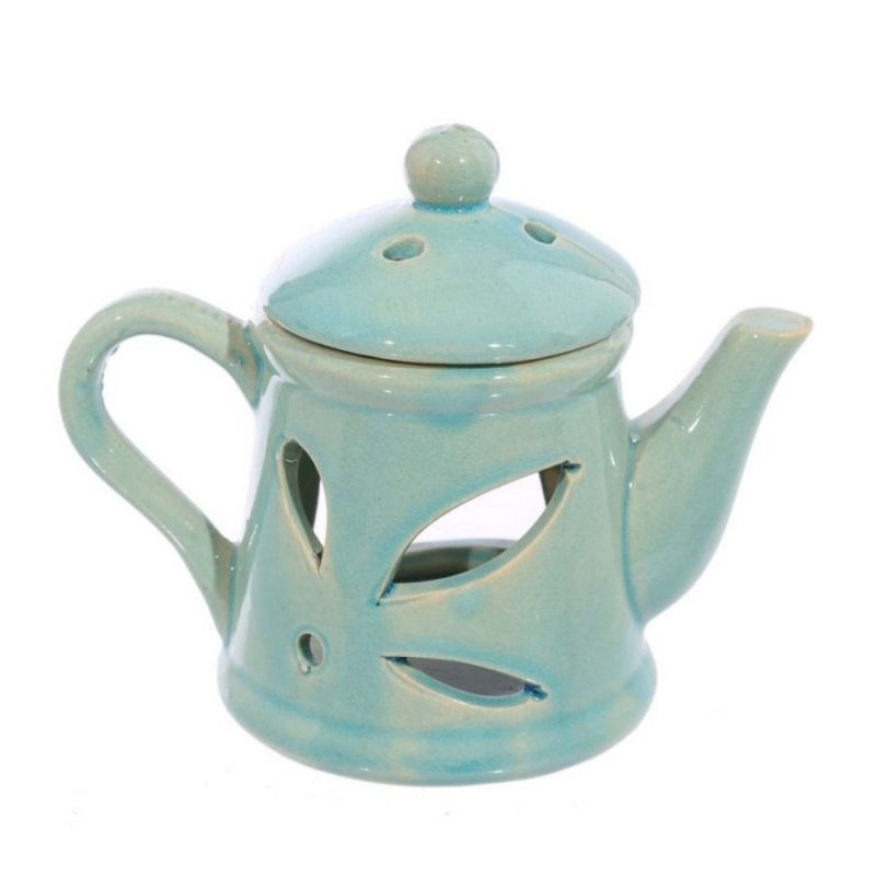 Oil Burner - Teapot with lid - Blue