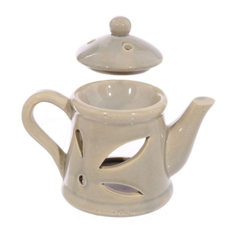 Oil Burner - Teapot with lid - Brown