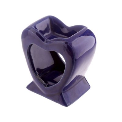 Perfume burner and wax melt, heart - light purple