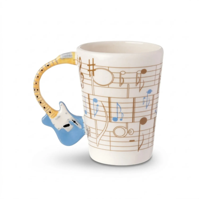 Beautiful Sheet Music Porcelain Mug | GECODART