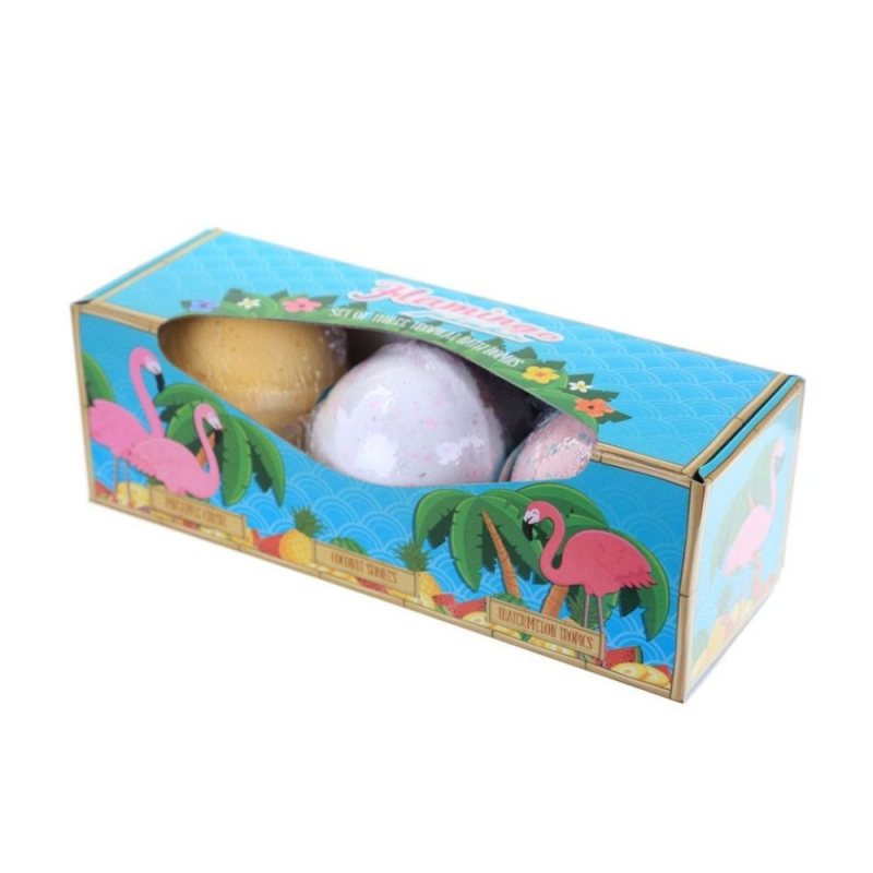 3 scented bath balls, tropical