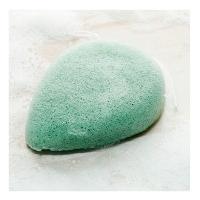 Konjac cleansing sponge, Green tea for sensitive skin, Lucky cat