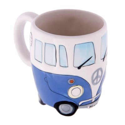 Camping car mug - blue