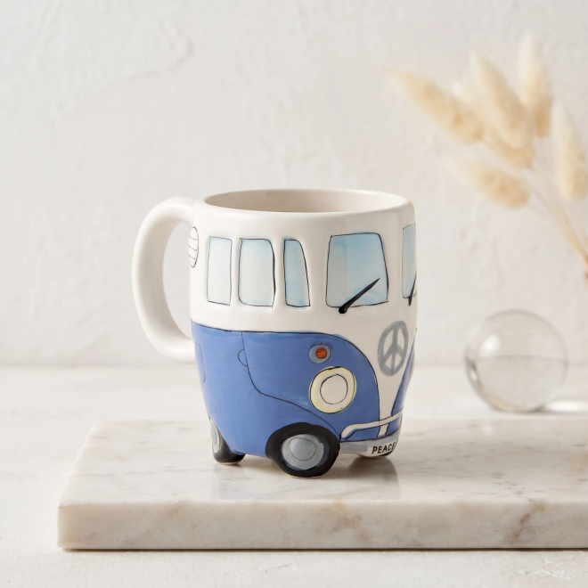 Blue Volkswagen Combi Ceramic Mug