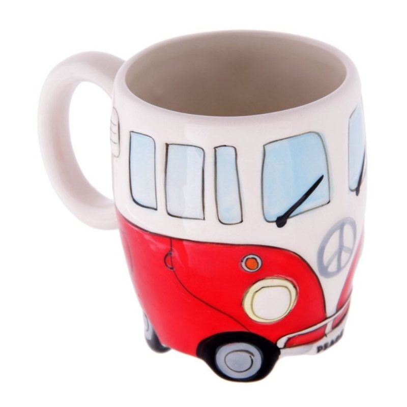 Camping car mug - red