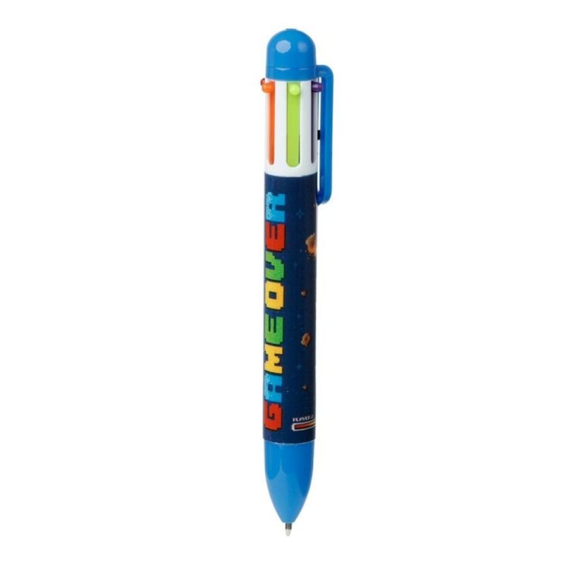 Stylo multi-couleur, 6 couleurs d'encre, Game Over, v-b