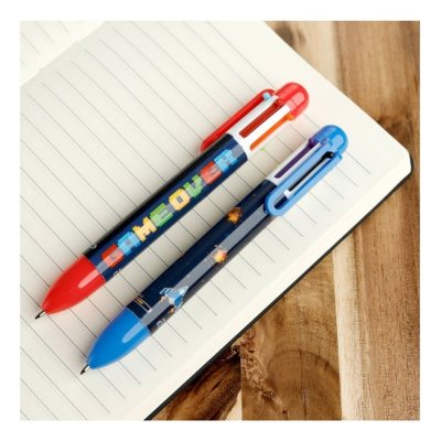 Penna multicolore, 6 colori di inchiostro, Game Over, v-b