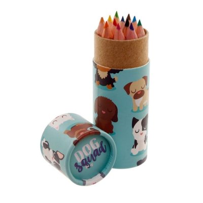 Coloured pencil cup, Dog...