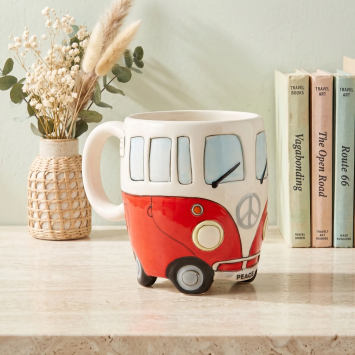 Offizielle rote VW-Bus Keramiktasse | GECODART