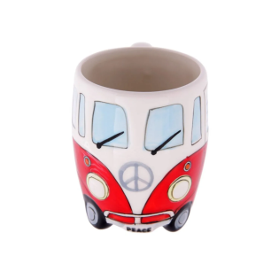 Rote Volkswagen VW-Bus Keramiktasse