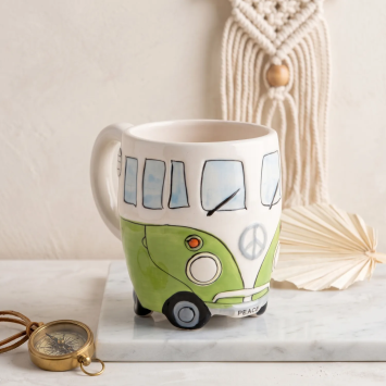 Wunderschöne Vintage VW-Bus Kaffeetasse grün | GECODART