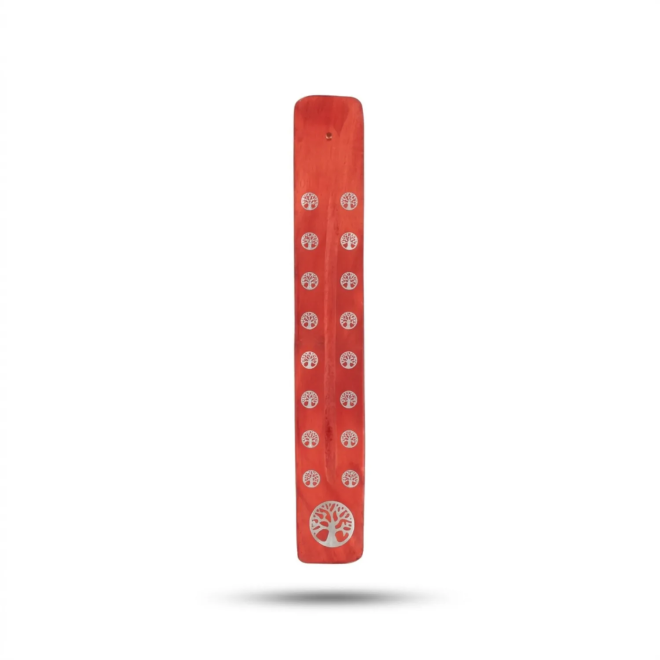 Räucherstäbchenhalter Roter Lebensbaum aus Holz | Gecodart