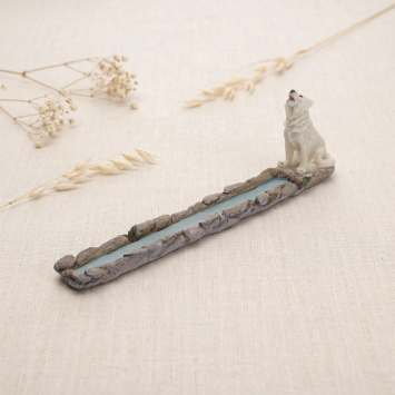 Magnifique porte-encens loup pour se détendre | Gecodart