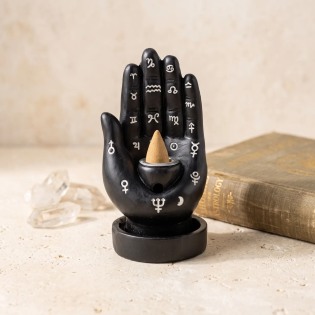 Mantra Tarot Hand Backflow Incense Holder Smoke Waterfall