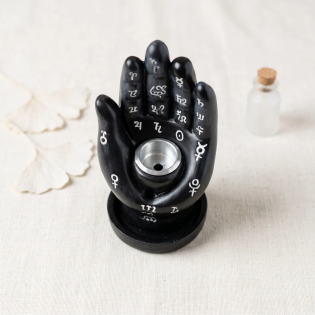 Porte-encens à refoulement Main Mantra Tarot Cascade de Fumée