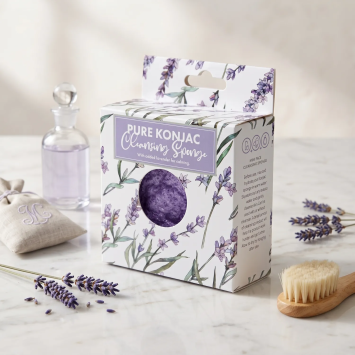 Natural lavender scented konjac face sponge | GECODART