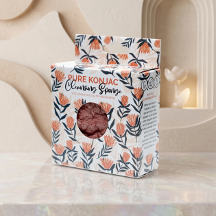 Verjüngender Konjac-Reinigungsschwamm mit roter Tonerde Verjüngender Konjac-Reinigungsschwamm mit roter Tonerde
