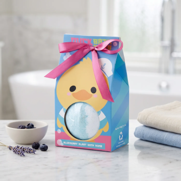 Boule de bain canard au doux parfum de myrtille | GECODART