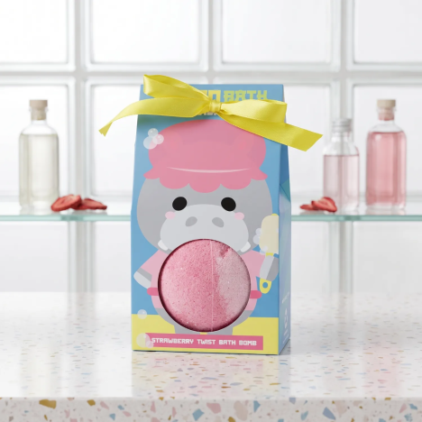 Strawberry Scented Hippo Bath Bomb