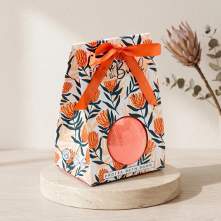 Sprudelnde Badekugel Protea-Duft in Geschenkbox Blumenkollektion