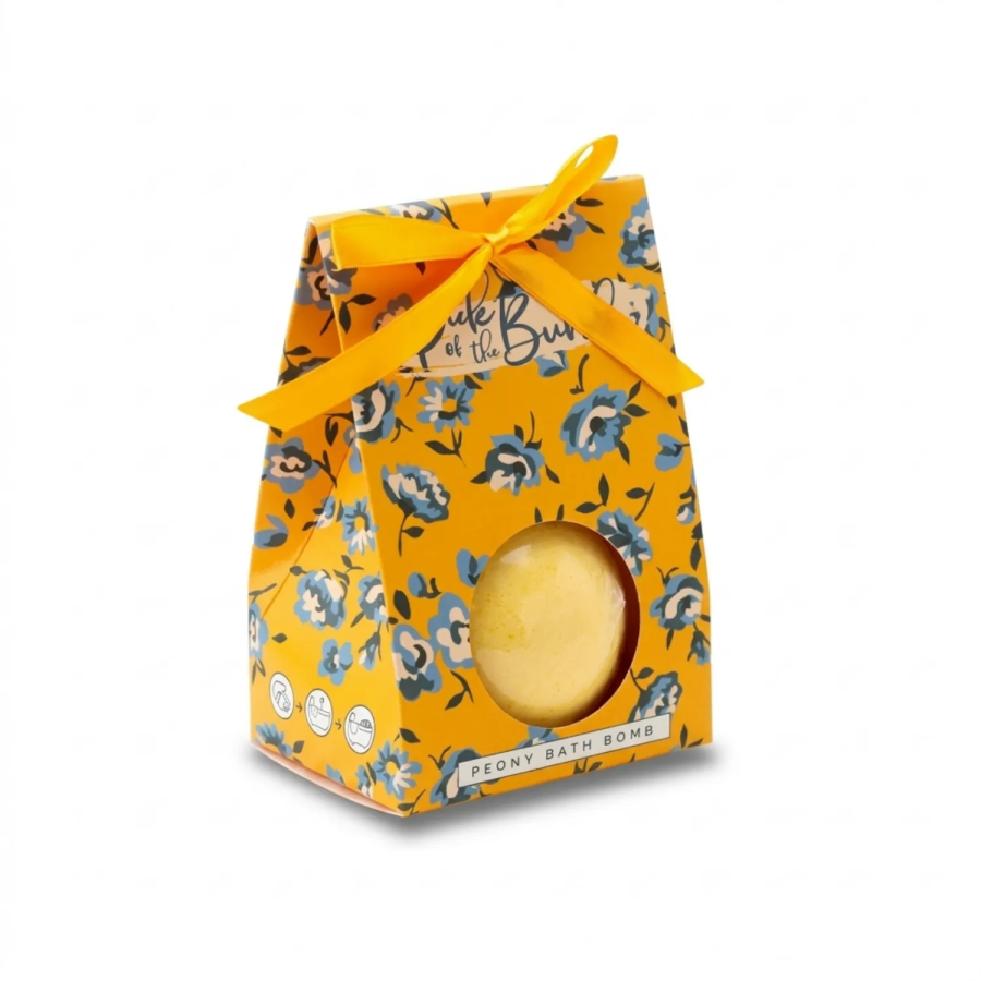 Boule de bain effervescente parfum Pivoine et Camélia en boîte cadeau