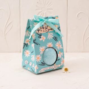 Bomba da bagno effervescente al profumo di margherita in confezione regalo Collezione Fiori