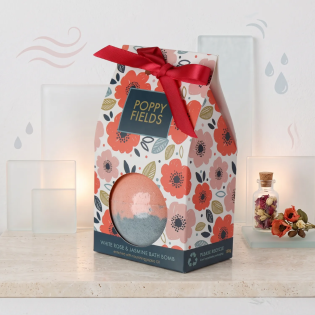 Duftende Badekugel Mohnblumenfelder Weisse Rose und Jasmin Duftende Badekugel Mohnblumenfelder Weisse Rose und Jasmin