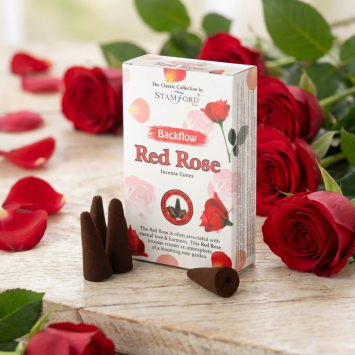 Cônes Encens à Reflux Rose Rouge Fontaine | Gecodart