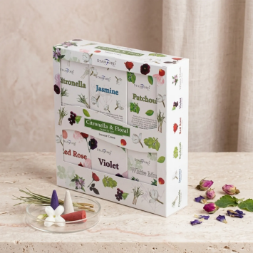 Lemongrass and Floral Waterfall Incense Assortment | Gecodart