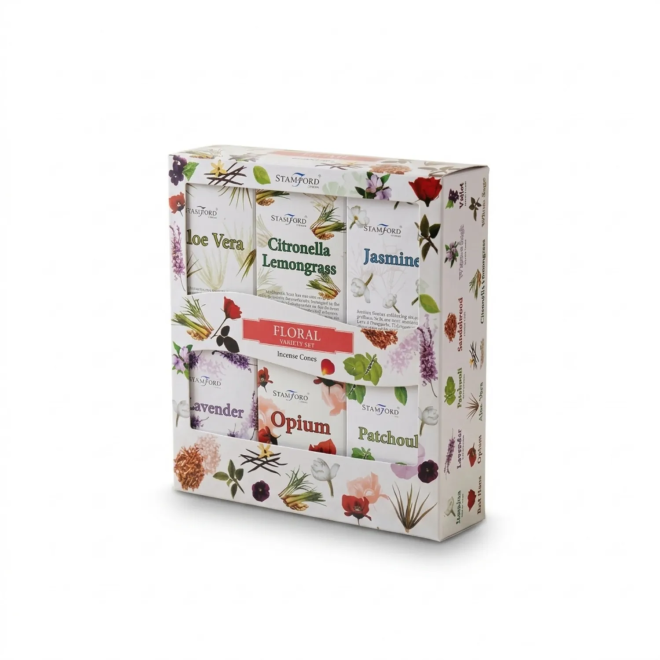 Floral Backflow Incense Cones Assortment