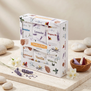 Assortiment de cônes d'encens à refoulement Vanille et Floral