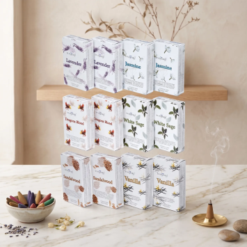 Vanille und Floral Rückfluss-Räucherwerk Set | Gecodart