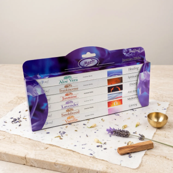 Coffret six boîtes encens naturel de bien-être | Gecodart