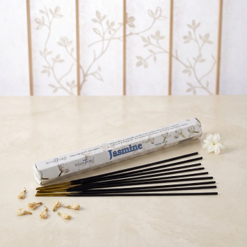Schachtel mit beruhigenden natürlichen Jasmin-Räucherstäbchen | Gecodart