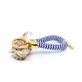 Gold, Blue, and White - Elegant Nautical-Style Keyring Gold, Blue, and White - Elegant Nautical-Style Keyring