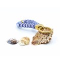 Gold, Blue, and White - Elegant Nautical-Style Keyring Gold, Blue, and White - Elegant Nautical-Style Keyring