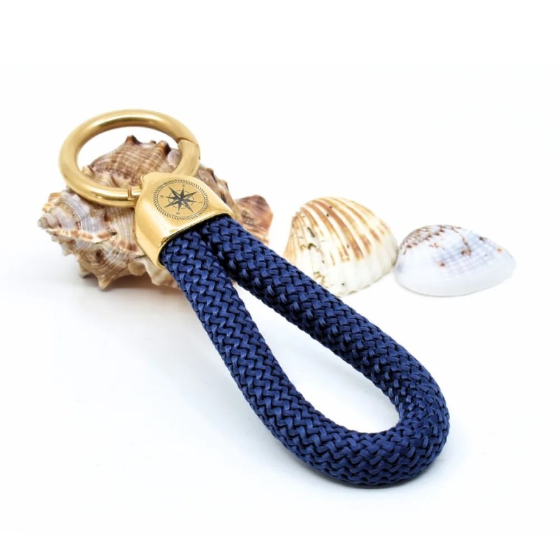 Doré Bleu - Elégant porte-clés style marin