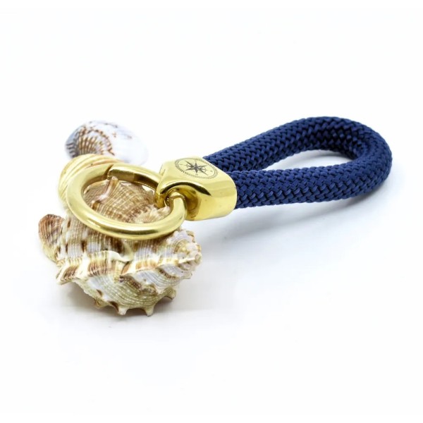 Doré Bleu - Elégant porte-clés style marin