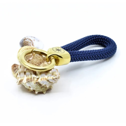 Doré Bleu - Elégant porte-clés style marin