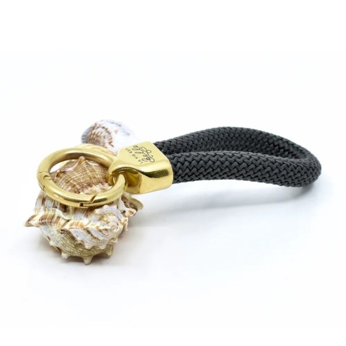 Gold Dark Gray - Elegant Nautical-Style Keyring