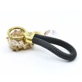 Gold Dark Gray - Elegant Nautical-Style Keyring Gold Dark Gray - Elegant Nautical-Style Keyring