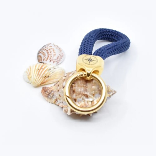 Gold Blue - Elegant Nautical-Style Keyring