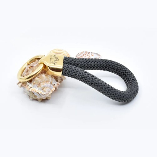 Gold Dark Gray - Elegant Nautical-Style Keyring