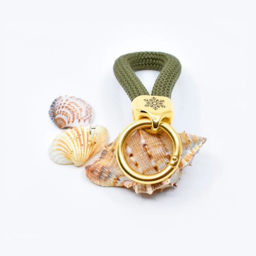 Doré vert - Elégant porte-clés style marin