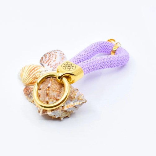 Gold Lila – Eleganter Schlüsselanhänger im maritimen Stil